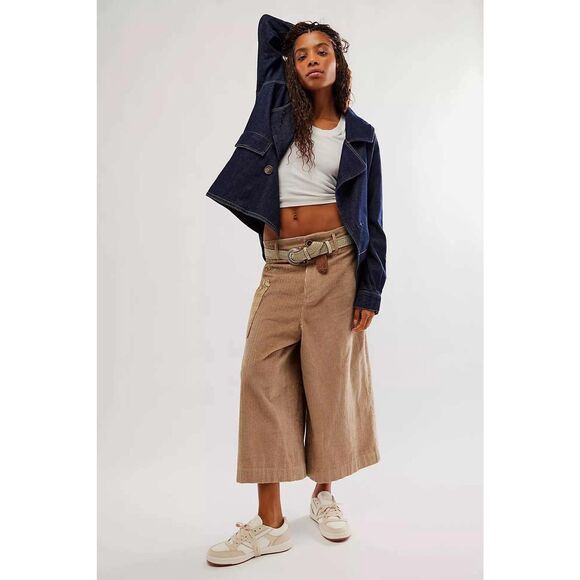 Free People Nigel Preston Cropped Farmer Cord Pants $325